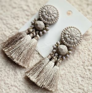 H&M long tassled earrings
